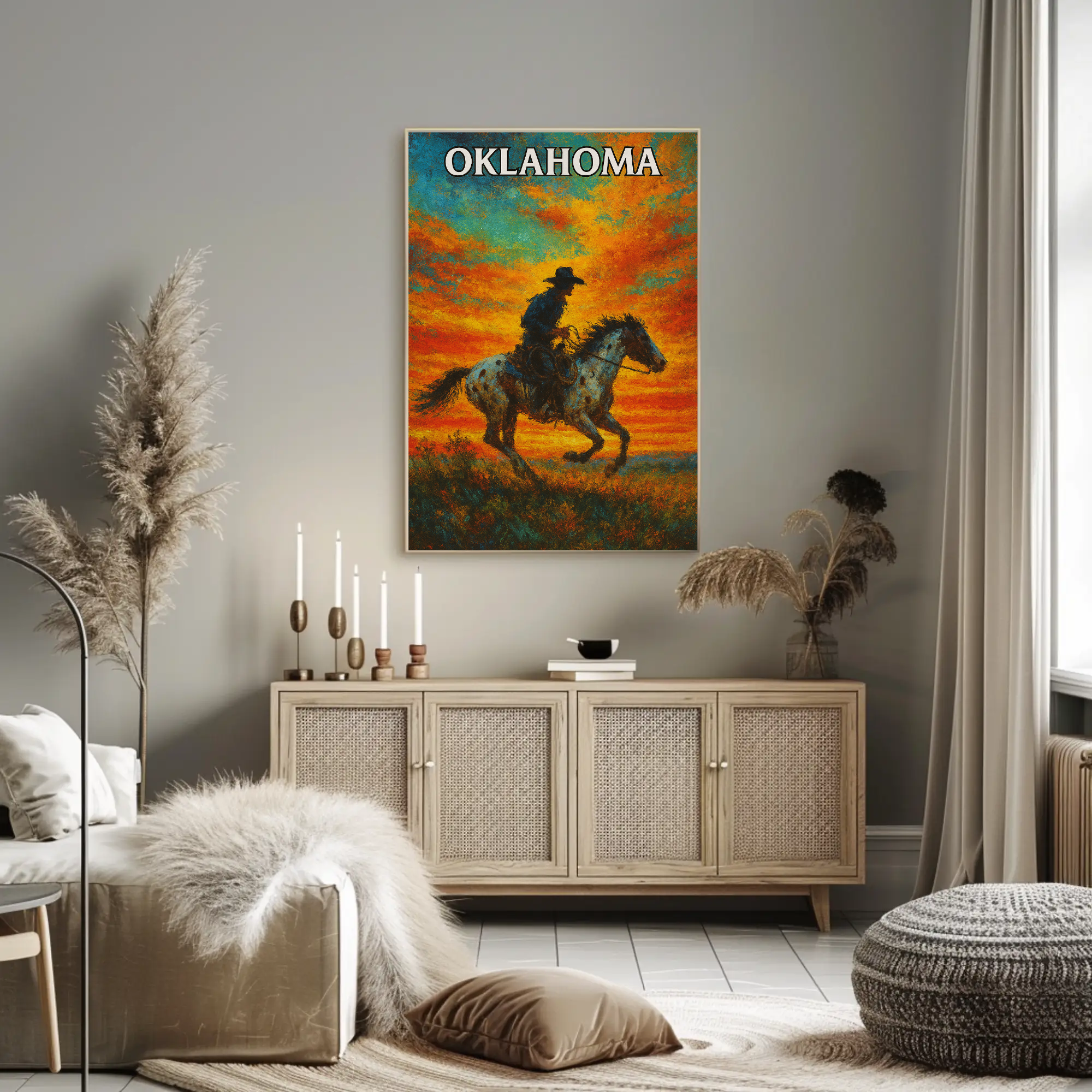 Oklahoma Cowboy Western Adventure Heritage Poster PosterGoat