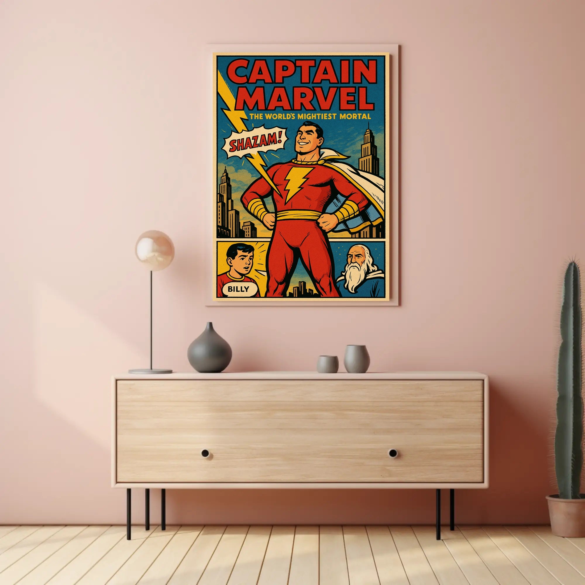 Captain Marvel The World's Mightiest Mortal Poster PosterGoat