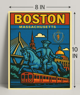 Boston A Celebration of History and Modernity Poster PosterGoat