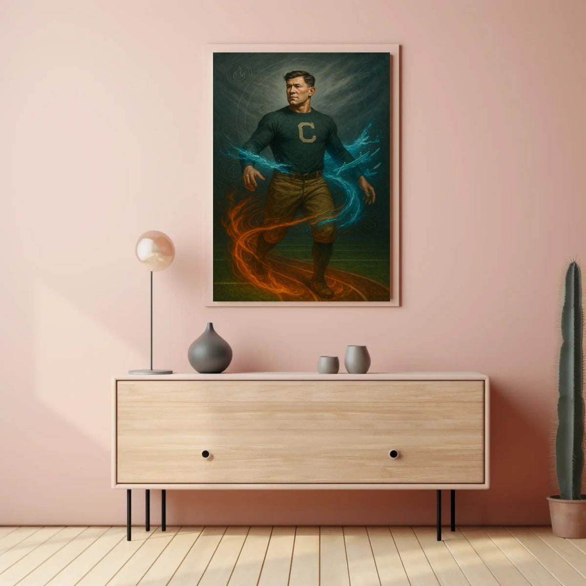 Elemental Athlete Art Jim Thorpe Poster