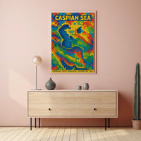 Caspian Sea Mosaic Poster