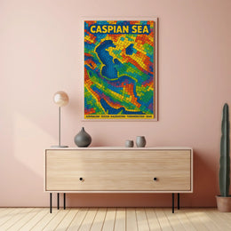 Caspian Sea Mosaic Poster