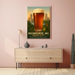 Milwaukee, WI Brew City Poster