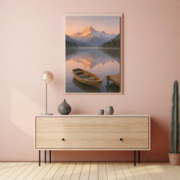 Serene Alpine Morning Poster