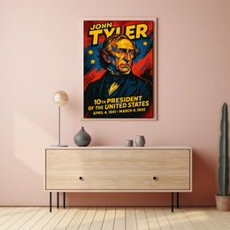John Tyler 10Th President Poster Wall Art Historical Decor