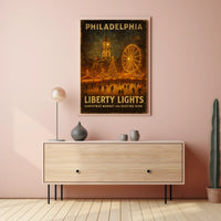 Philadelphia Liberty Lights Poster