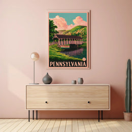 Scenic Pennsylvania Covered Bridge Poster