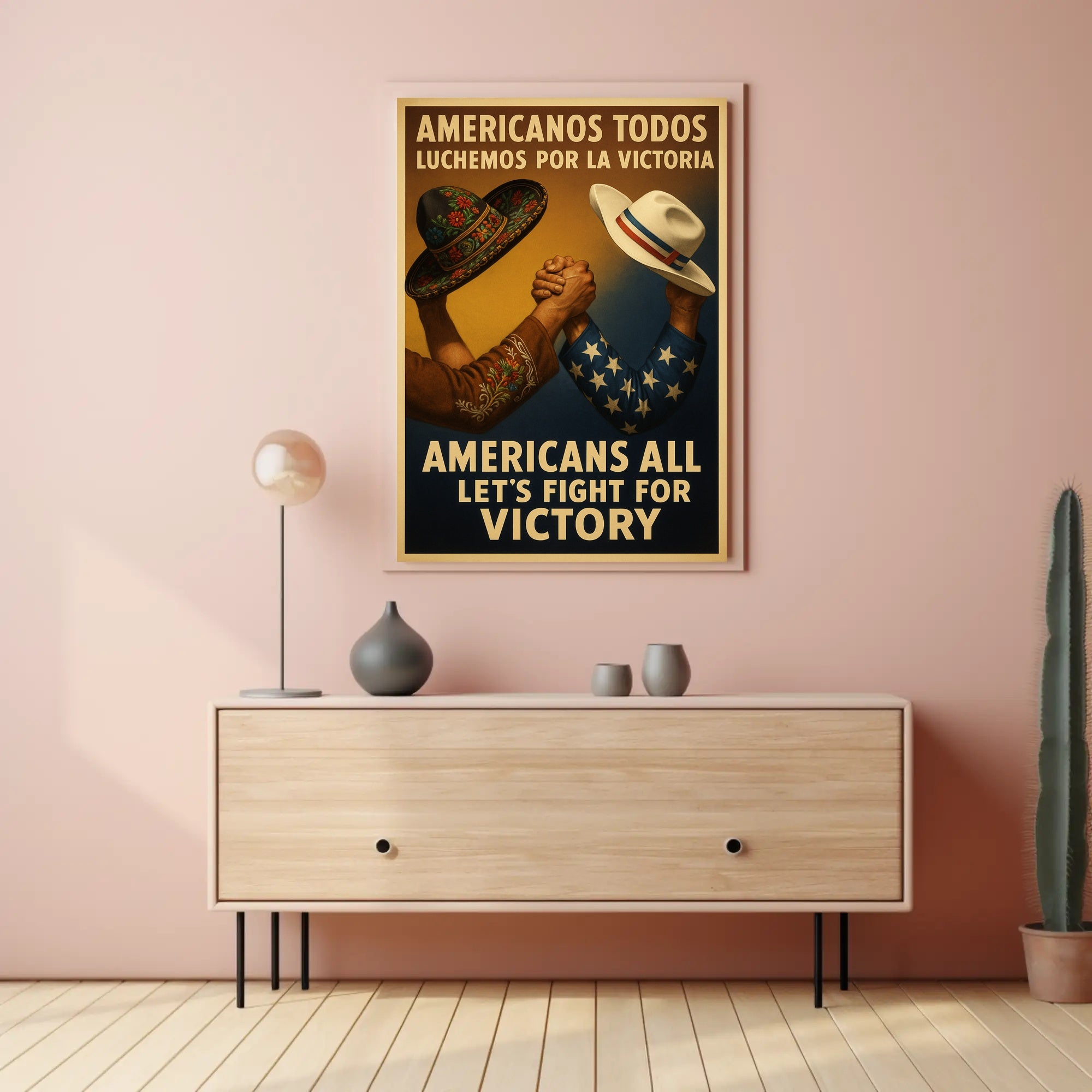 Unity and Strength Patriotic WWII Poster