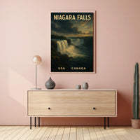 Niagara Falls Vintage Landscape Travel Collector Poster