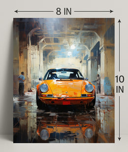 Vintage Elegance Classic Car In Urban Poster PosterGoat