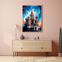 Saint Basil's Cathedral Whimsical Artistic Cultural Heritage Poster