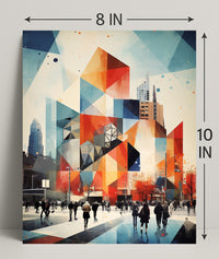 Urban Geometric Symphony Poster