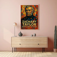 Zachary Taylor 12th President of the United States Glitch Hop Art Poster