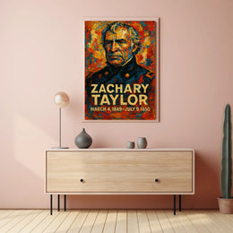 Zachary Taylor 12th President of the United States Glitch Hop Art Poster