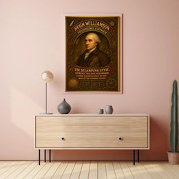 Steampunk Founding Father Historical or Presidential Poster