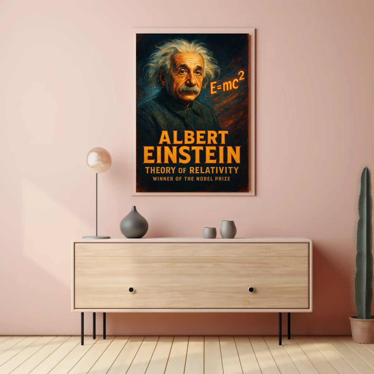 Albert Einstein Relativity Vintage Science Poster