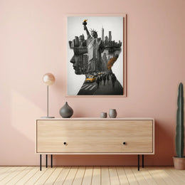New York City A Symbolic Collage Poster
