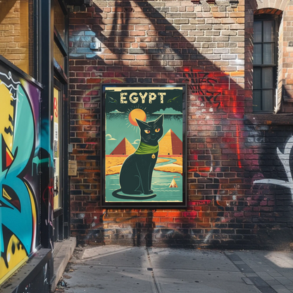 Egyptian Cat Mystique Poster