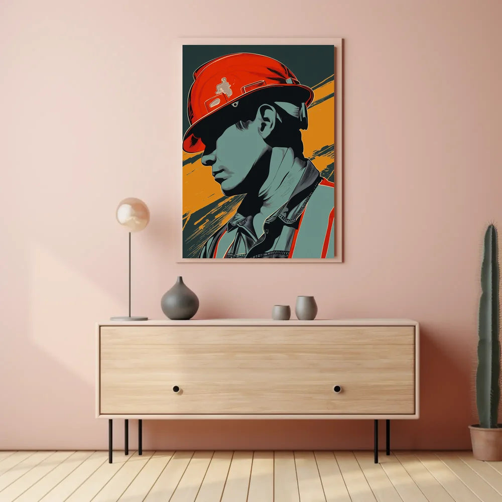 Vintage Cars and Architecture Art Poster