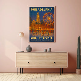 Philadelphia Liberty Lights Poster