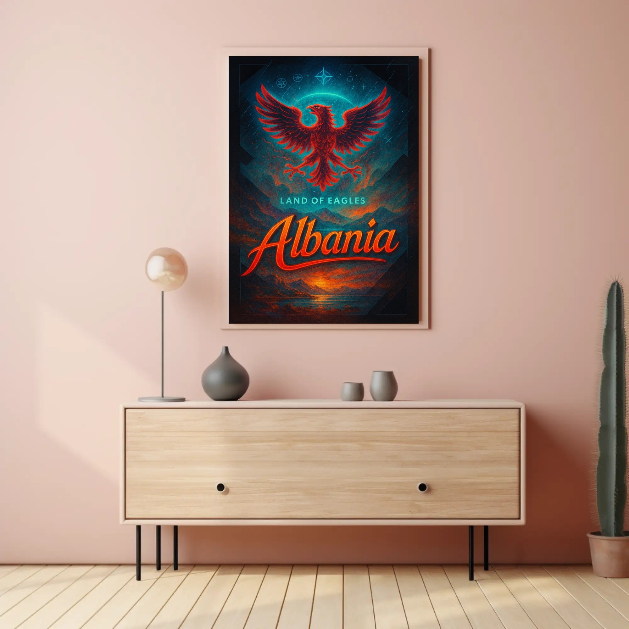 Albania Travel Poster Vintage Land Of Eagles Print