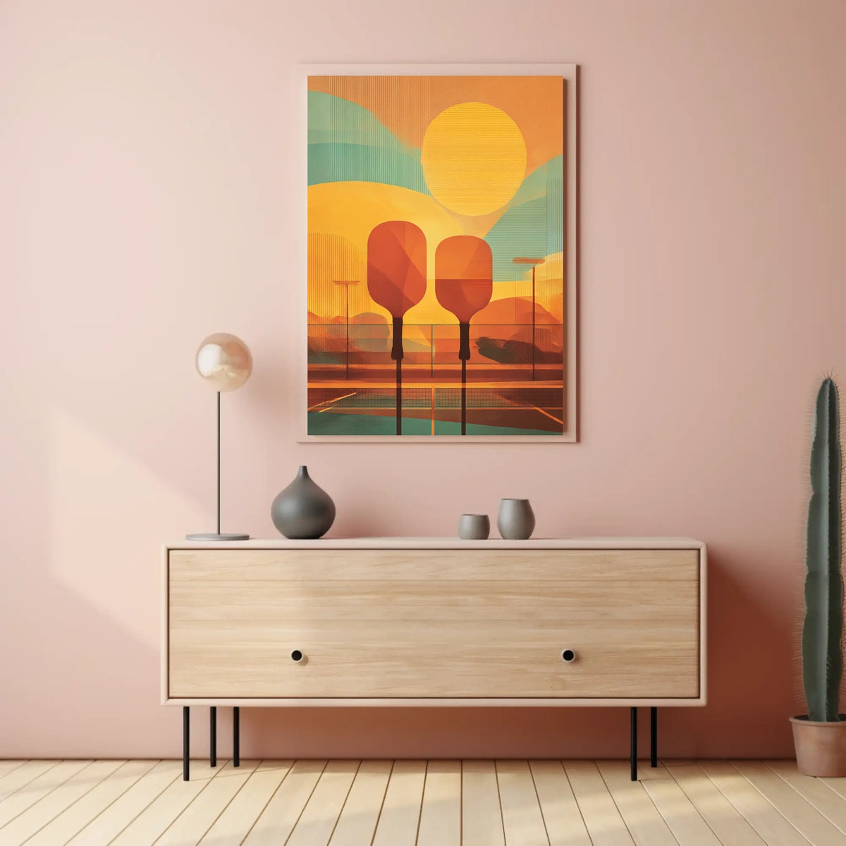 Sunset on the Court Poster