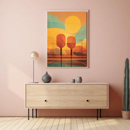 Sunset on the Court Poster