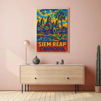 Siem Reap Vibrant Mosaic Poster