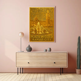 Plaza In Gold Kansas City Poster