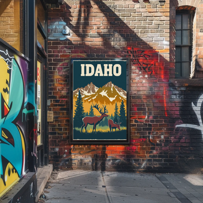 Vintage Poster Idaho Wildlife