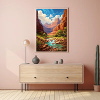 Majestic Canyon Landscape Poster