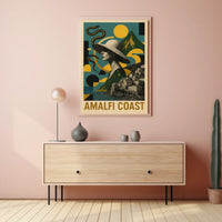 Amalfi Coast Dreamscape Poster Wall Art 18x24 Inches