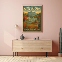 Discover Vermont Vintage Poster Wall Art