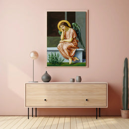 Contemplative Angel Poster