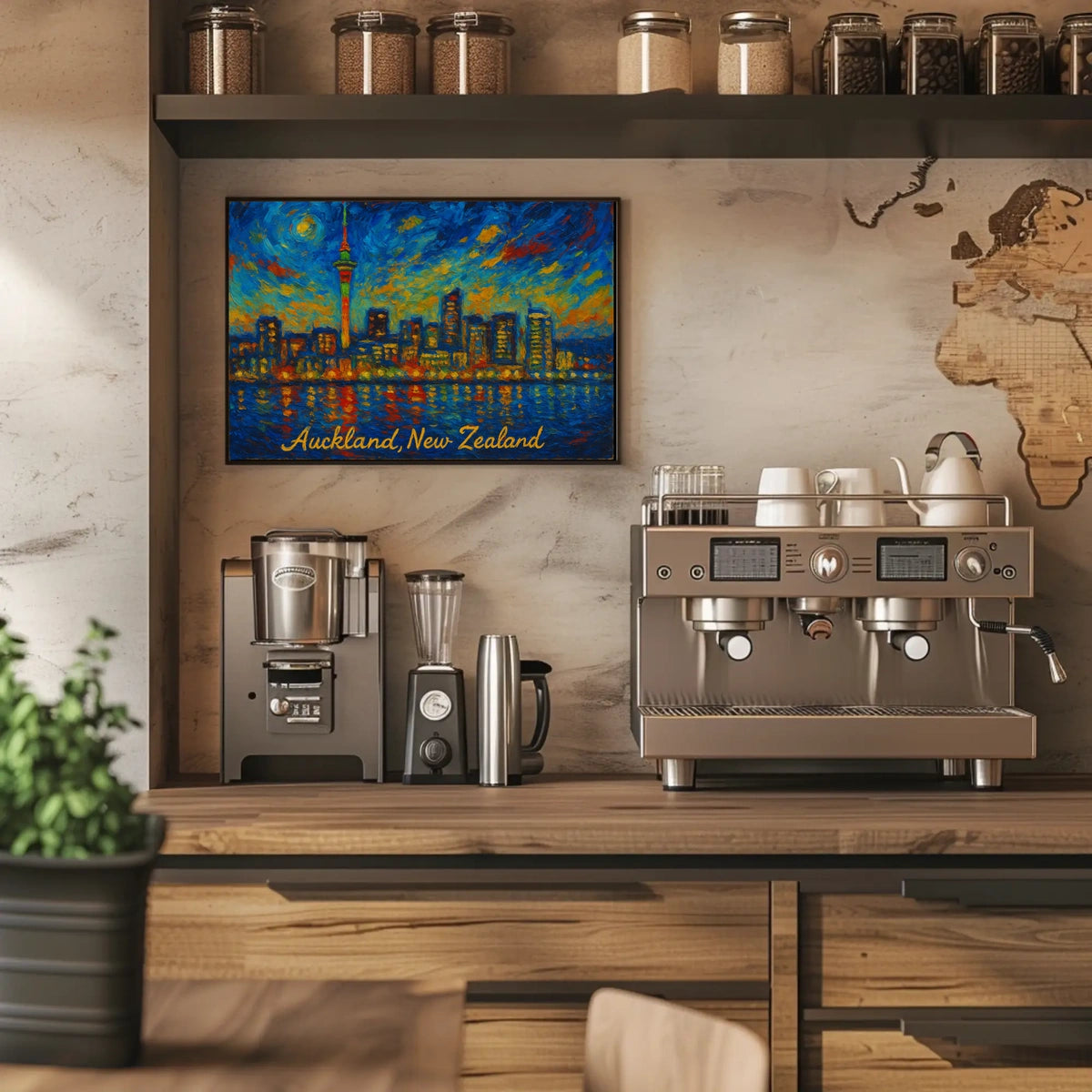 Auckland Skyline at Dusk Poster