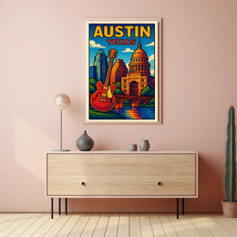 Austin, Texas Vibrant Cityscape Poster