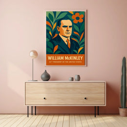 William McKinley Presidential Portrait Patriotic Vintage Retro Eighties Pop Art Poster