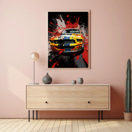 Colorful Automotive Explosion Poster PosterGoat