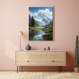 Majestic Mountain Landscape Poster