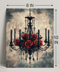 Roses And Candlelight Poster