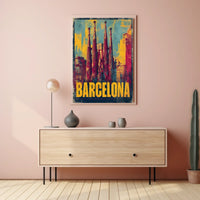 Barcelona Architectural Art Poster