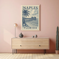 Naples Florida Coastal Poster Wall Art 18x24 Coastal Decor