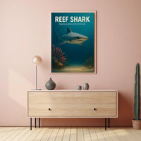 Majestic Reef Shark Photorealistic Animal Poster PosterGoat