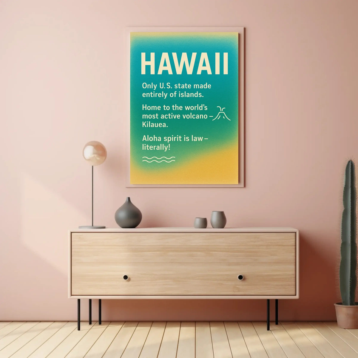 Hawaii Aloha Spirit Minimalist Travel Poster