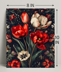 Botanical Elegance: Artistic Tulip Bouquet Poster