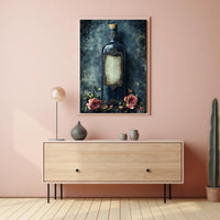 Ornate Vintage Glass Bottle Art Print Poster
