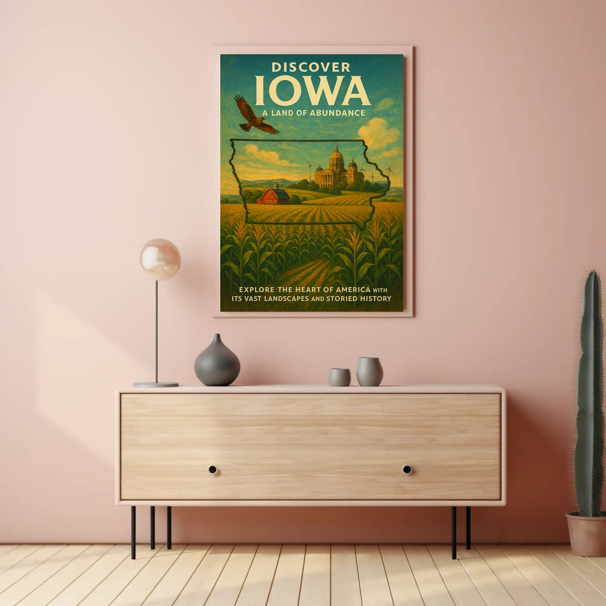 Discover Iowa A Land of Abundance Poster