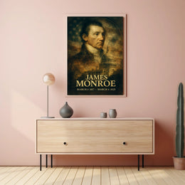 James Monroe 5th President of the United States Double Exposure Poster