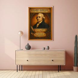 Benjamin Harrison V Founding Father Poster