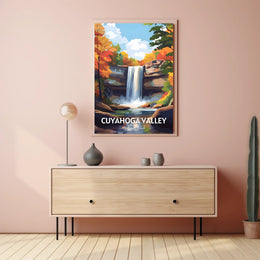 Cuyahoga Valley Autumn Waterfall National Park Poster